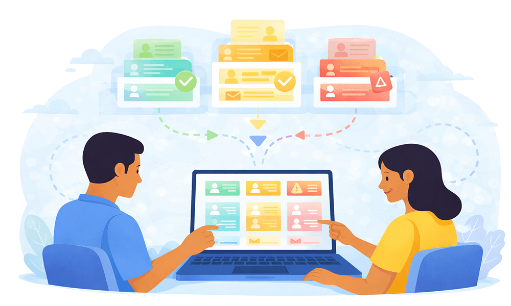 Email validation reporting categories