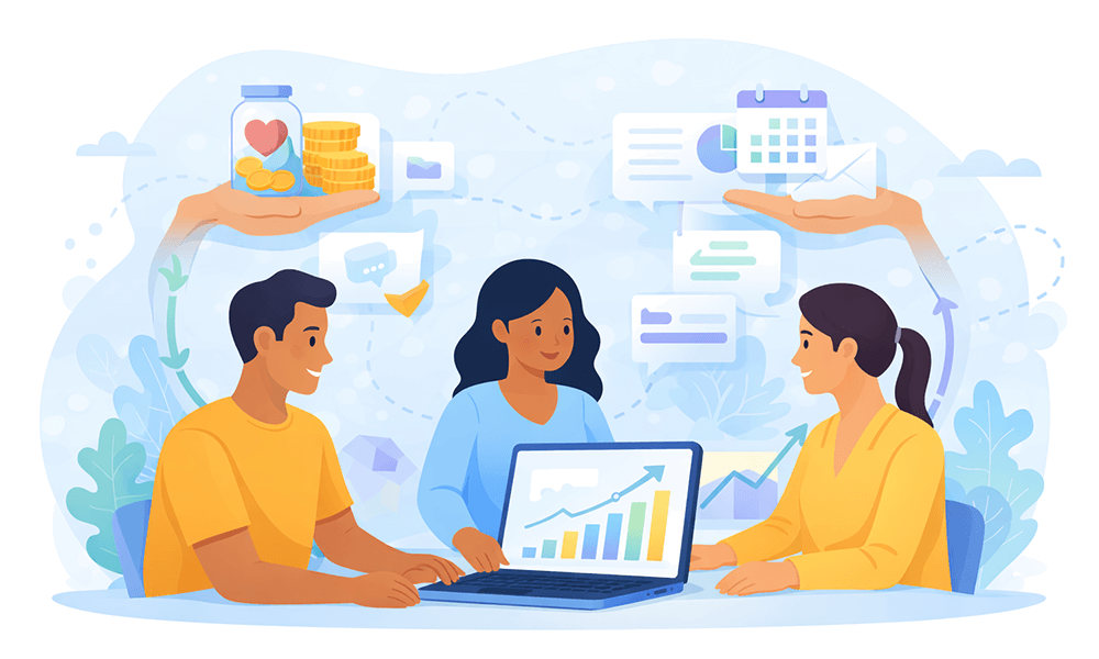 Email campaign dashboard for non-profit teams