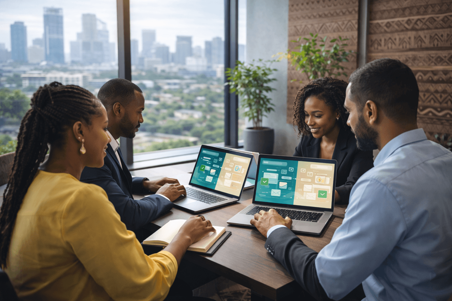 Business professionals supporting email marketing growth in Kenya